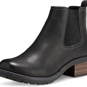 Women's Black Jasmine Chelsea Boot Synthetic Ankle Boot Rubber Sole Stylish